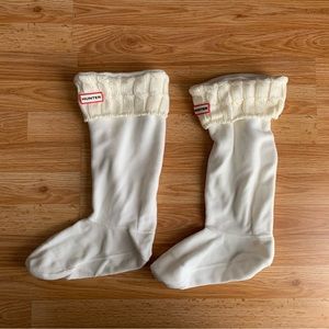 Hunter White Sock Inserts Tall - Size L